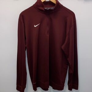 Nike Burgundy Dri-FIT Quarter Zip Jacket